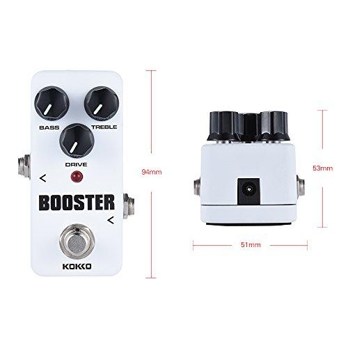 Andoer Booster Pedal, Electric Guitar Pedal Bass Booster Effect Pedal - KOKKO FBS2 Mini Booster Pedal - True Bypass