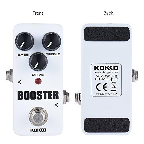 Andoer Booster Pedal, Electric Guitar Pedal Bass Booster Effect Pedal - KOKKO FBS2 Mini Booster Pedal - True Bypass