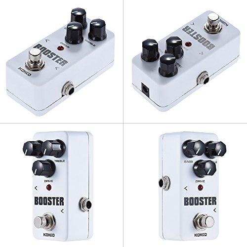 Andoer Booster Pedal, Electric Guitar Pedal Bass Booster Effect Pedal - KOKKO FBS2 Mini Booster Pedal - True Bypass
