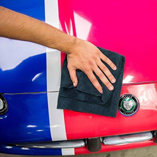 Chemical Guys MIC_805_3 - Monster Edgeless Microfiber Towel, Black 16" x 16"