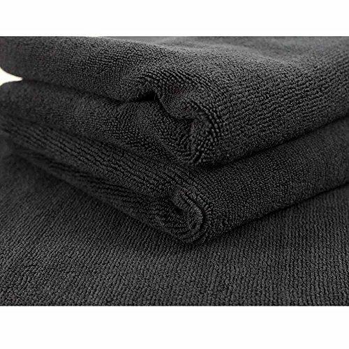 Chemical Guys MIC_805_3 - Monster Edgeless Microfiber Towel, Black 16" x 16"