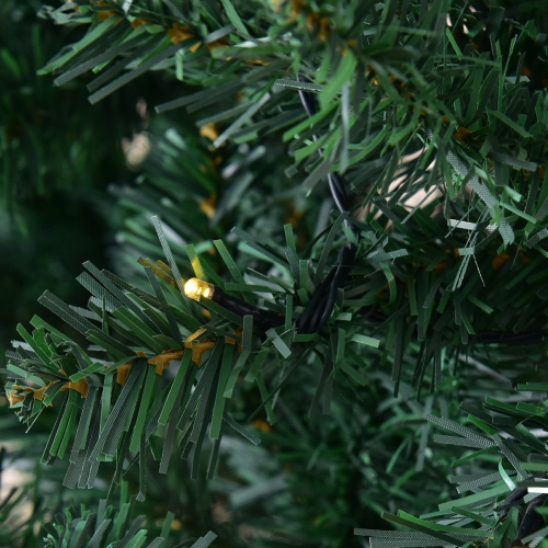 Topbuy 7.5' PVC Artificial Christmas Tree Pre-Lit 400 LED Lights W/ Metal Stand New