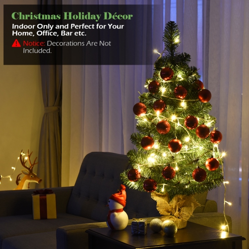 TopBuy – petite décoration de Noël artificielle en PVC de 2 pi pour arbre de Noël