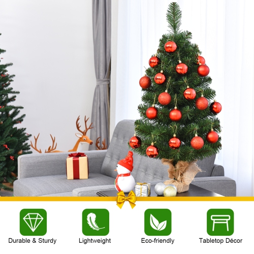 TopBuy – petite décoration de Noël artificielle en PVC de 2 pi pour arbre de Noël
