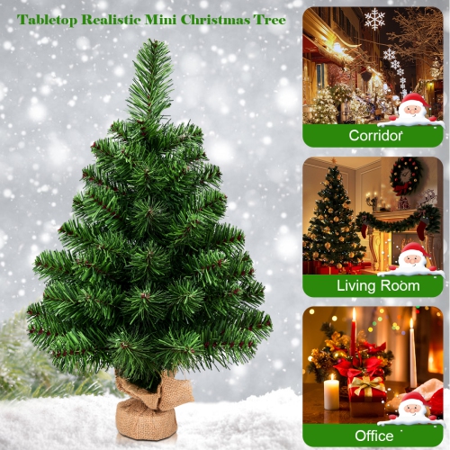 TopBuy – petite décoration de Noël artificielle en PVC de 2 pi pour arbre de Noël