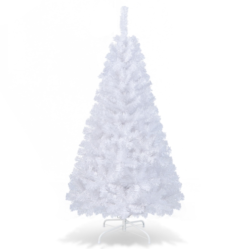 TOPBUY  5Ft Artificial Pvc Christmas Tree Festive Winter W/stand In White
