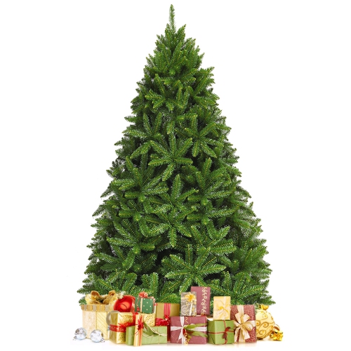 TOPBUY  7.5' Artificial Pvc Christmas Fir Tree W/ Metal Stand In Green