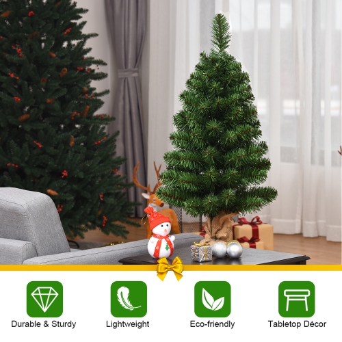 Topbuy 3' PVC Artificial Small Christmas Tree Holiday Season Decoration