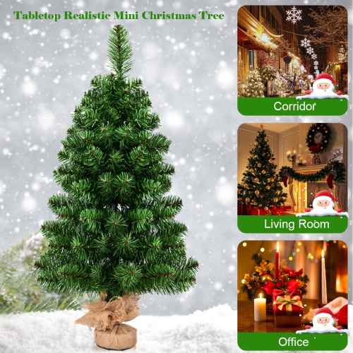 Topbuy 3' PVC Artificial Small Christmas Tree Holiday Season Decoration