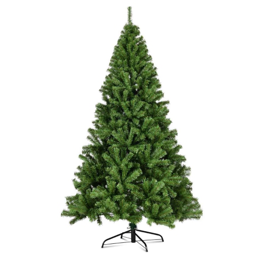 Topbuy 9ft PVC Artificial Christmas Tree 2132 Tips Premium Hinged Tips w/ Solid Metal Stand