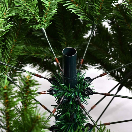 Topbuy 9ft PVC Artificial Christmas Tree 2132 Tips Premium Hinged Tips w/ Solid Metal Stand