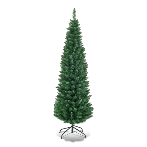 TOPBUY  6' Slim Pvc Artificial Christmas Tree Home Holiday Decor In Green