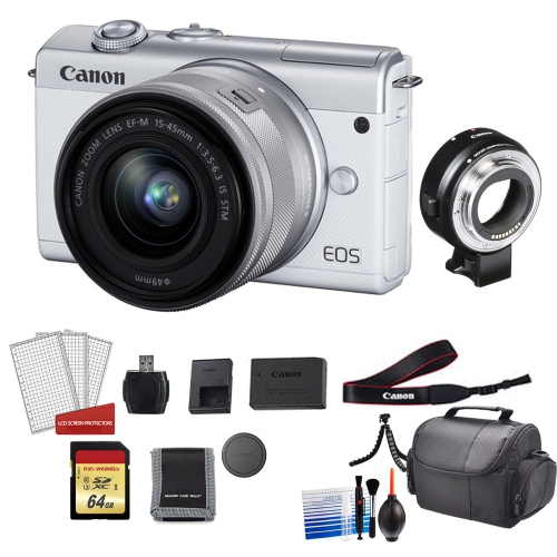 Canon EOS M200 Mirrorless Digital Camera with 1545mm Lens (White) Kit