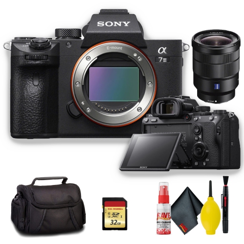 Sony Alpha a7 III Mirrorless Digital Camera with Sony T FE 16-35MM Lens - Standard Bundle