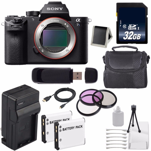 Sony Alpha a7S II a7S Mark II a7SII ILCE7SM2/B Mirrorless Digital Camera (International Model) + 62mm Filter Kit
