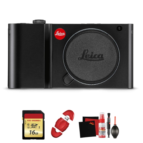 Leica TL Mirrorless Digital Camera (Black) with Memory Card and Cleaning Kit Bundle