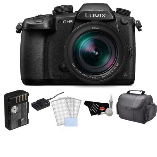 Panasonic Lumix DC-GH5 Mirrorless Micro Four Thirds Digital Camera with 12-60mm Lens Bundle with with LCD Screen Protect