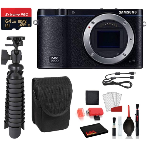 Samsung NX3300 Mirrorless Digital Camera Essential Bundle - San Disk Extreme 64gb Micro SD + More