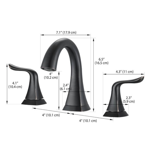 Ancona Scarlett Widespread Bathroom Faucet in Oil Rubbed Bronze