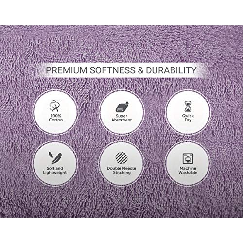 Jinamart Serviettes de bain doux de luxe Ensemble 650 GSM | 100% coton grande salle de bain serviettes maximum douceur et hautement absorbant sec