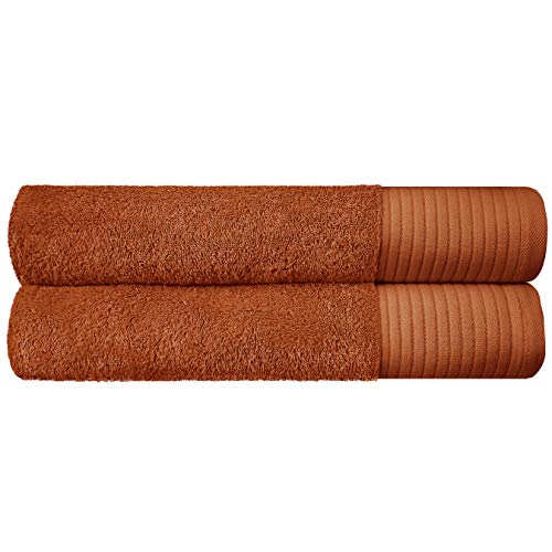 JINAMART Luxury Soft Bath Towels Set 650 GSM | 100% Cotton Large Bathroom Towels Maximum Softness & Highly Absorbent Quick Dry [27.5" X 55"](Acorn)