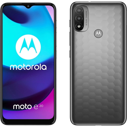 Motorola Moto E20 Dual-SIMInternational Model - Factory Unlocked Smartphone - Gray - Brand New