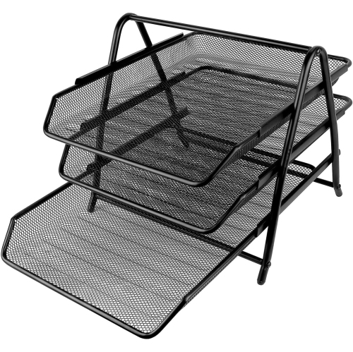 SHOPPINGALL Mesh 3 Tier Document, Letter Tray, Desk Organizer - SA-MDT1