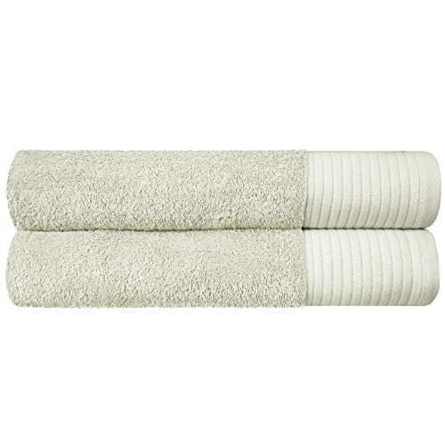 JINAMART  (Set Of 2) Premium Soft Bath Towels Set 650 Gsm | 100% Cotton Large Bathroom Towels Maximum Softness & Highly Absorbent Quick Dry [27.5" X