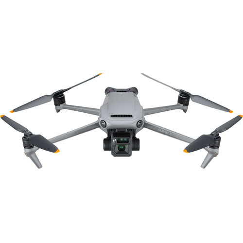 Drone quadricoptère Mavic 3 de DJI avec caméra et manette - Prêt à voler - Gris