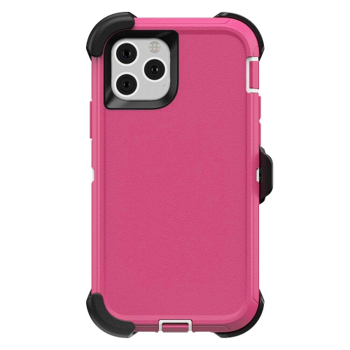 Iphone 13 PRO| Hybrid Heavy Duty Defender Case Cover| With Belt Clip Holster| Pink