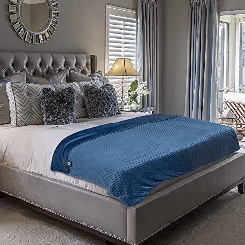 Couverture lestée pour adultes de JINAMART + housse de couette - 100 % coton avec perles en verre | Couverture lourde pour dormir au chaud ou au