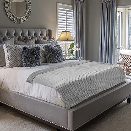 Couverture lestée pour adultes de JINAMART + housse de couette - 100 % coton avec perles en verre | Couverture lourde pour dormir au chaud ou au