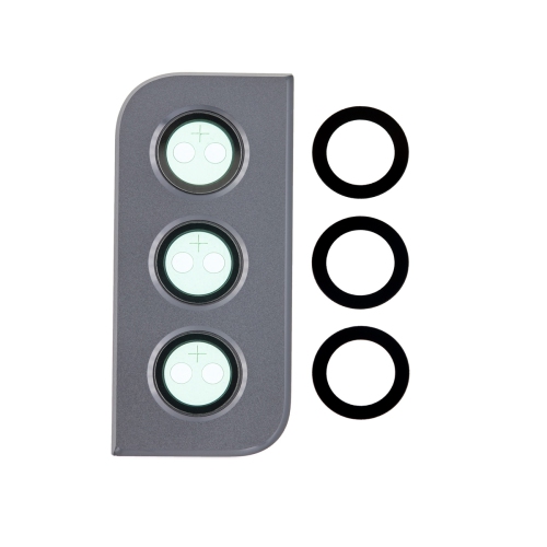 Replacement Rear Camera Glass Lens With Cover Bezel Ring For Samsung Galaxy S21 5G - Phantom Grey