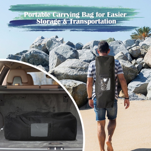 Gymax 11 ft Inflatable Stand-Up Paddle Board Non-Slip Deck Surfboard w/ Hand Pump