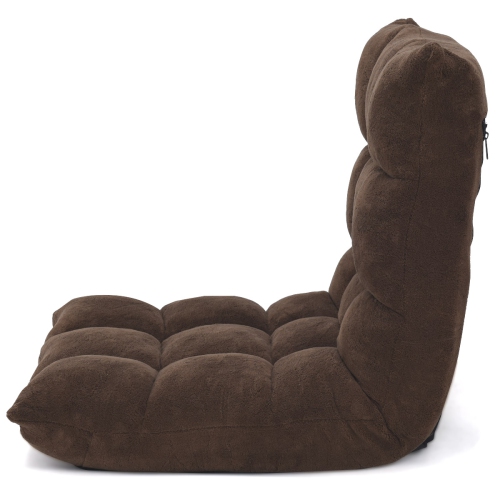 TopBuy – Fauteuil de plancher ajustable à 14 positions, fauteuil de jeu rembourré et inclinable Lazy