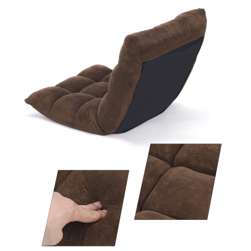 TopBuy – Fauteuil de plancher ajustable à 14 positions, fauteuil de jeu rembourré et inclinable Lazy