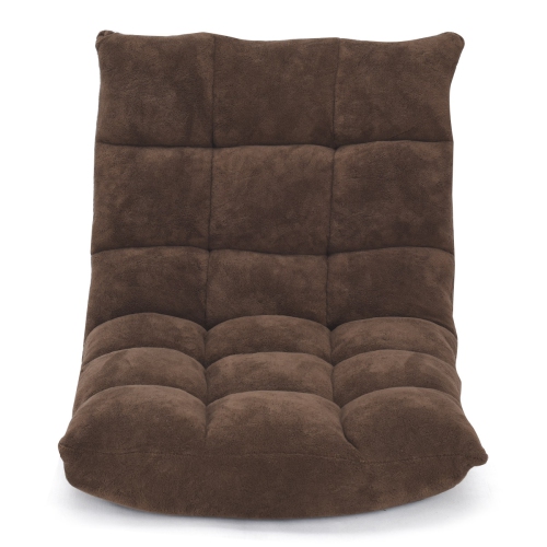 TopBuy – Fauteuil de plancher ajustable à 14 positions, fauteuil de jeu rembourré et inclinable Lazy