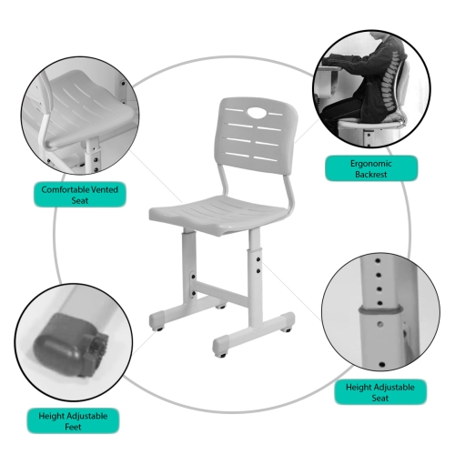 Boost Industries Kids Chair QD45-PK Height Adjustable Children's Chair- Refurbished (Excellent)