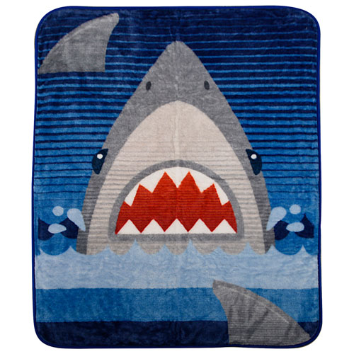 Nemcor Fleece Plush Blanket - Shark