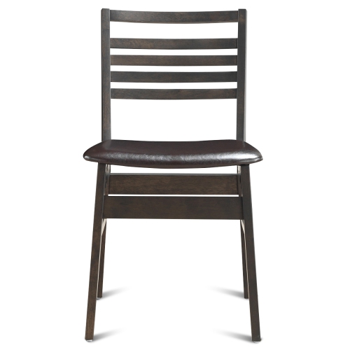 Topbuy Set of 2 Dining Side Chairs Wood, PU, Sponge