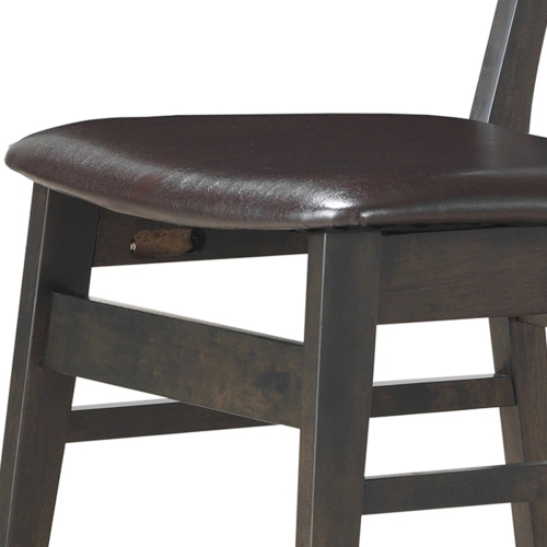 Topbuy Set of 2 Dining Side Chairs Wood, PU, Sponge