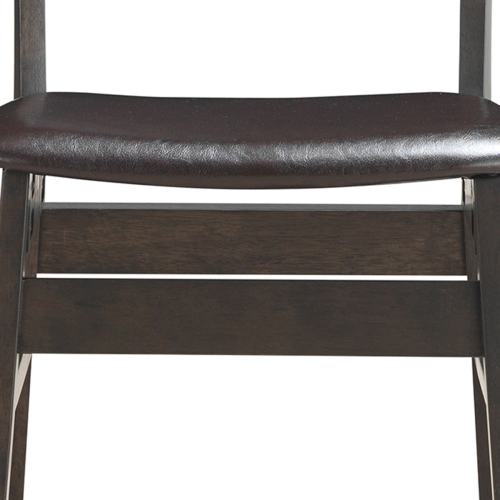 Topbuy Set of 2 Dining Side Chairs Wood, PU, Sponge