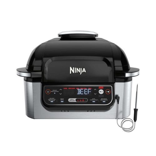 Ninja Foodi LG450 Smart 5-in-1 Indoor Grill and Smart Cook System with Smart Thermometer