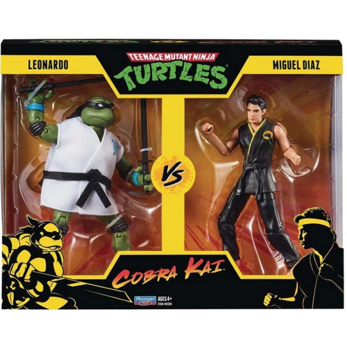 COBRA KAI TMNT  Teenage Mutant Ninja Turtles Vs Cobra Kai 6 Inch Action Figure 2-Pack - Leonardo Vs Miguel Diaz