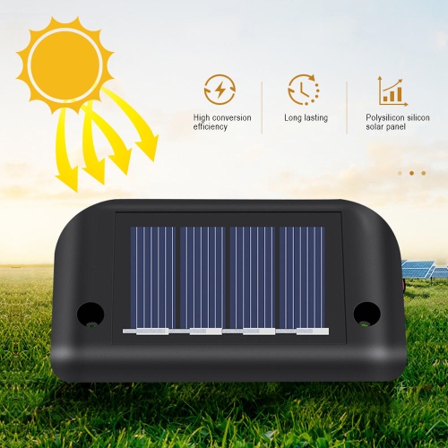 Solar Deck LED Lights, Outdoor Waterproof Warm Light Fence Lights, 4/Pack for Stairs, Deck, Pathway, Yard, Fences, Patio,Yard, Garden- LIVINGbasics™