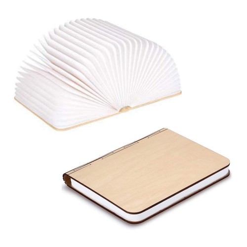 Best Gift 202 1USB Rechargeable LED Foldable Wooden Book Lamp 5-Colour with Bluetooth, Remote Control