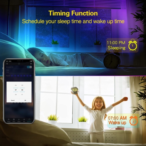 Bande de rétroéclairage LED pour TV - 2 m - USB - Pour TV de 32 à 60 pouces - Contrôle par application -16 millions de couleurs - Lumières LED RVB