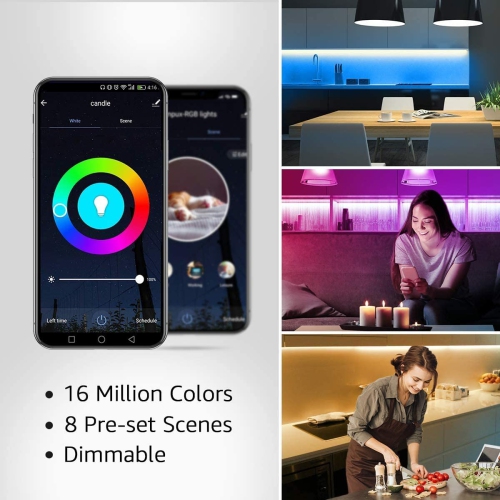 Bande de rétroéclairage LED pour TV - 2 m - USB - Pour TV de 32 à 60 pouces - Contrôle par application -16 millions de couleurs - Lumières LED RVB