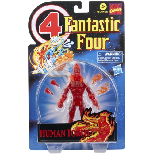 Marvel Legends Retro 6 Inch Action Figure Fantastic Four - Human Torch