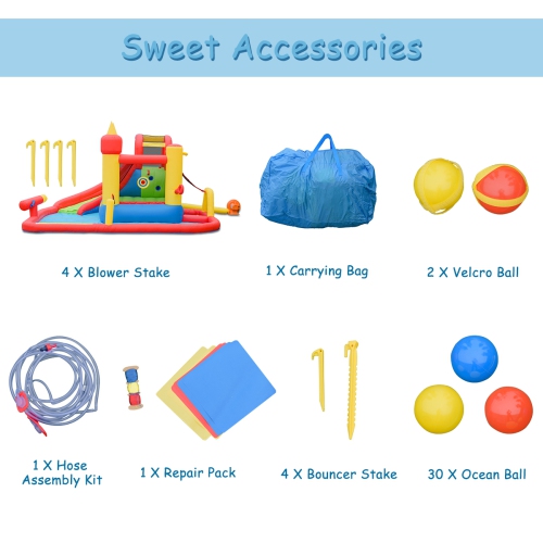 Topbuy Inflatable Water Slide Jumping Bounce House for Kids